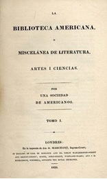 Figura  2. La Biblioteca Americana, o, Miscelánea  de Literatura, Artes y Ciencias. 1823