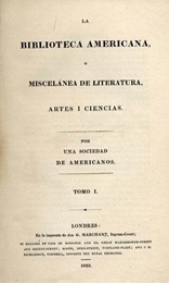 Figura  2. La Biblioteca Americana, o, Miscelánea  de Literatura, Artes y Ciencias. 1823