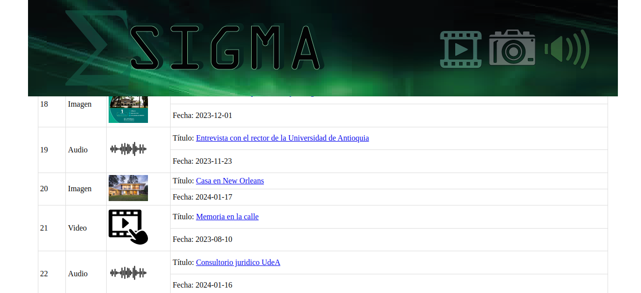 Recuperación de información en el sistema
