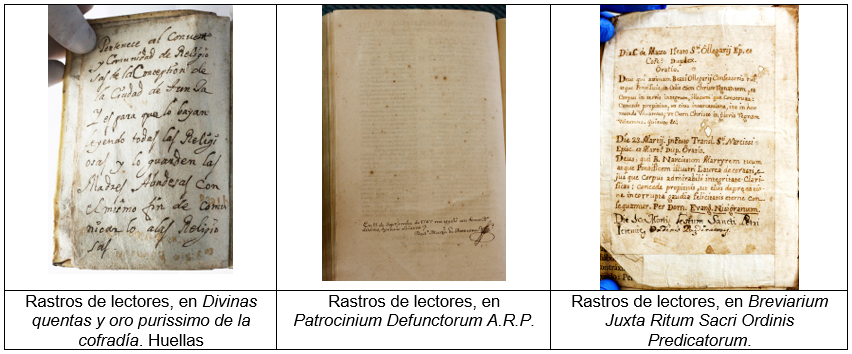 Rastros de lectores en los libros antiguos.