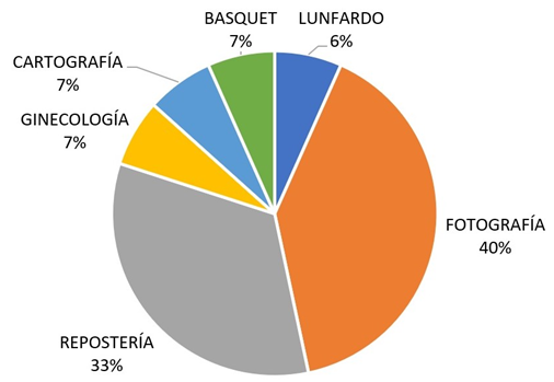 Temáticas del dominio elegido  por los alumnos.